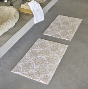 ALAMBRA vannitoavaip, 98% Egiptuse pikakiuline puuvill/1% akrüül/1% lurex, 1 muster, 1 suurus- 60x100cm. Hind 232€ (km-ga)